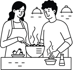 couple in kitchen