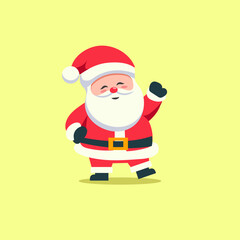 Classic Santa Claus Vector with Adorable Gift Boxes for elements, sticker and clipart