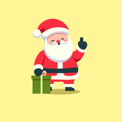 Jolly Santa Claus Vector Design with Colorful Gifts