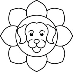 Intricate Mandala Puppy Vector Illustration for Creative Inspiration
