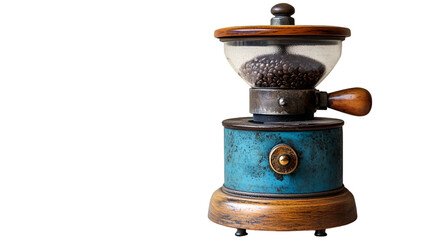a close up of a coffee grinder. 
