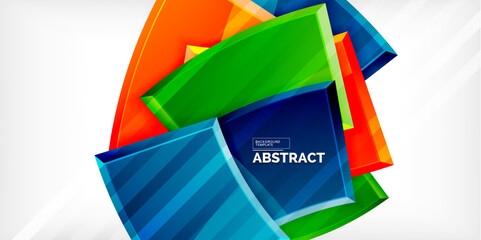 Vector abstract color geometric shapes. Illustration For Wallpaper, Banner, Background, Card, Book Illustration, landing page