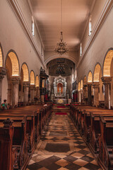Fototapeta premium Krk Croatia 26.06.24 Interior of the church of Krk vertical foto