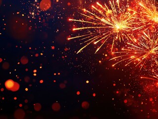 Obraz premium Colorful Fireworks Display for New Year Celebrations