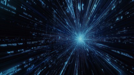 Fototapeta premium Digital Tunnel of Light