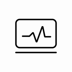 health statistic pc icon sign vector