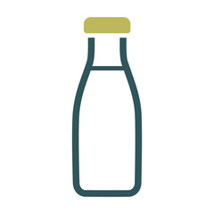 Milk Bottle icon vector. Dairy product sign