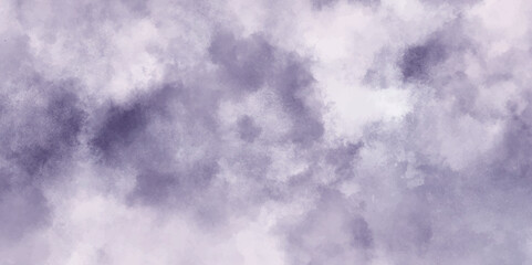 Abstract white and gray isolated cloud cumulus clouds. Gray aquarelle painted realistic fog or mist smoky textured canvas design. White and ash messy wall stucco texture background.