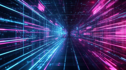 Abstract Neon Tunnel