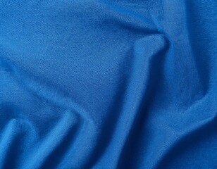 Fototapeta premium Bright blue natural cotton linen textile texture background banner panorama