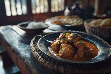 Indian Chicken Curry Served with Rice in Clay Pot for a Flavorful Traditional Meal


2/2






