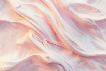 Obraz premium Soft pink satin fabric with smooth folds and draped texture.