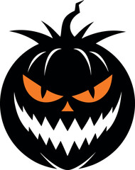 halloween pumpkins on white background