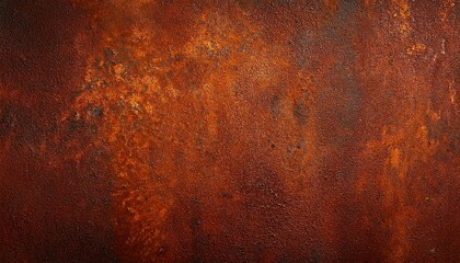 Grunge rusty orange brown metal corten steel stone background texture banner panorama..