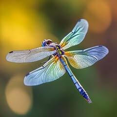 Close-Up of a Vibrant Dragonfly