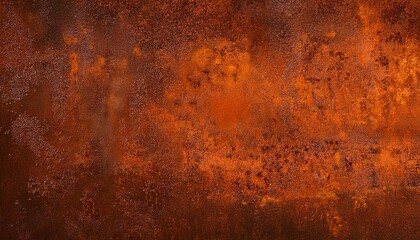 Grunge rusty orange brown metal corten steel stone background texture banner panorama..