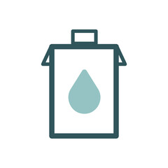 Milk box vector icon. Dairy product sign