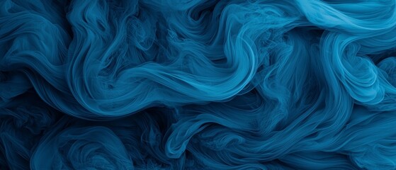 Obraz premium Abstract blue smoky texture, vibrant and flowing, white isolated background.