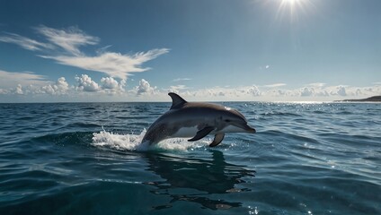 Fototapeta premium dolphin jumping out of water