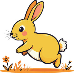 Yellow Rabbit Illustration