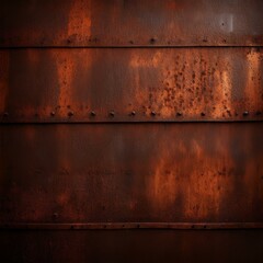 Rusty grunge dark metal corten steel wall texture background banner panorama