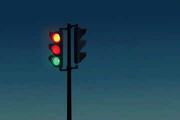 Traffic light for cars. Traffic light for pedestrians. Empty traffic lights.
