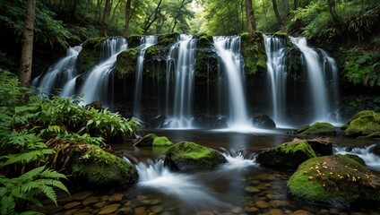 Obraz premium waterfall in the forest