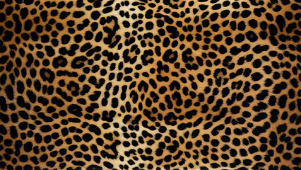 A seamless pattern of black spots on a tan background that resembles a leopard print.