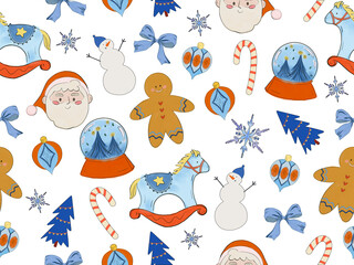 Doodle Cute christmas isolated 