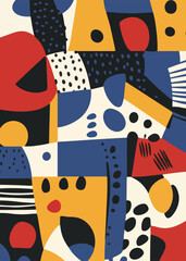 Abstract Colorful Shapes Pattern