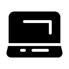 Obraz premium Laptop icon- Solid style 