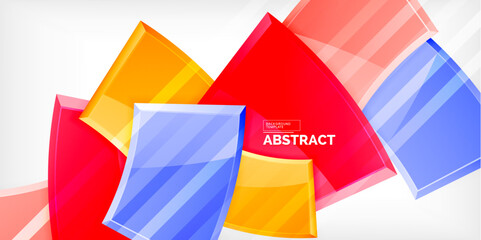 Vector abstract color geometric shapes. Illustration For Wallpaper, Banner, Background, Card, Book Illustration, landing page