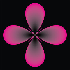 flower on black background