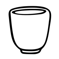 Tea pots and tea cups icon doodles