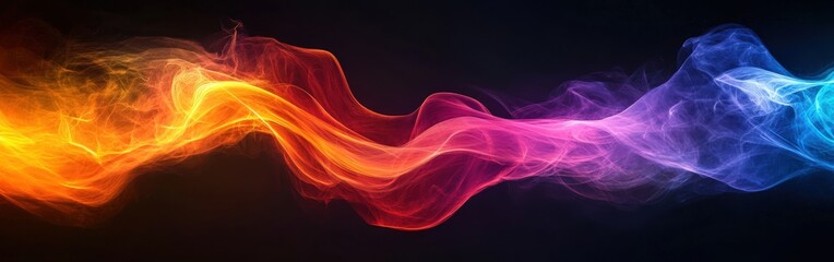 Obraz premium Abstract colorful energy light streaks against a dark background