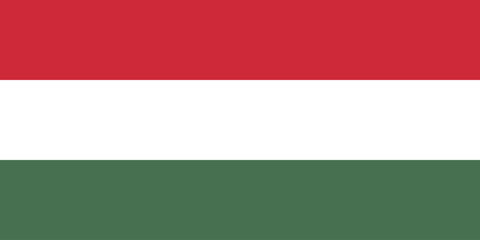 Official national flag of Hungary. Correct proportions and colors. Vector illustration