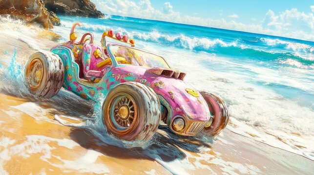 Colorful Beach Buggy Adventure