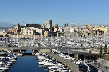 view of the port of marseille