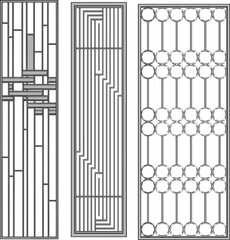 Vector sketch illustration of traditional ethnic vintage classic partition door backdrop design