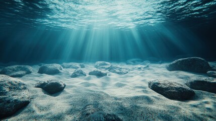 Underwater Scene with Sunbeams