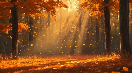 Serene Autumn Forest