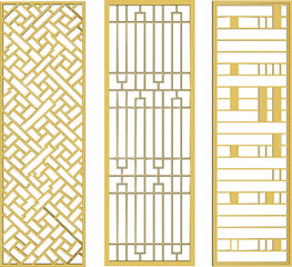Vector sketch illustration of traditional ethnic vintage classic partition door backdrop design