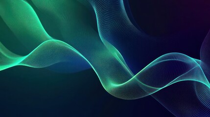 Fototapeta premium Abstract Green and Blue Waves