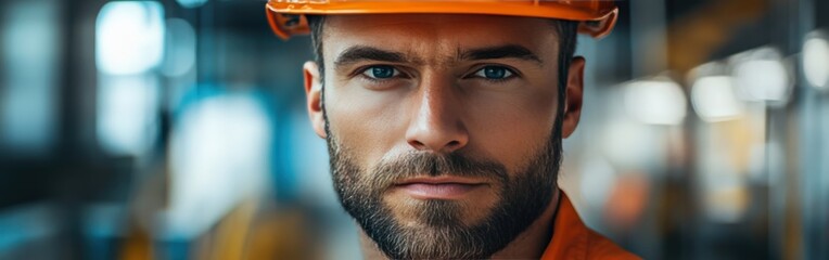 Obraz premium Electrician adjusting power station panel with focused expression and safety gear