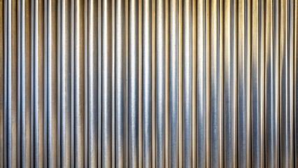 Obraz premium Shiny Metallic Corrugated Iron Plate Texture Background for Industrial Designs