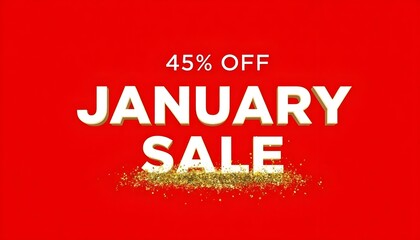 45% off January sale ten percent deal offer background banner header
design
