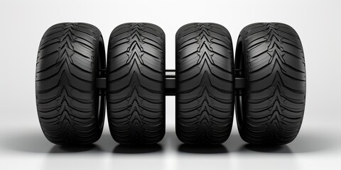 car tire isolated on white