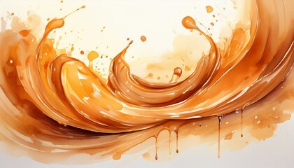 Sweet toffee watercolor wash, a deliciously warm background