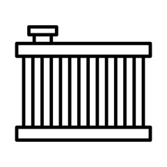 Radiator line icon