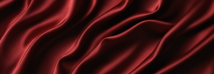 Obraz premium close-up of a red satin material with a smooth and shiny texture, captured in a slow motion shot